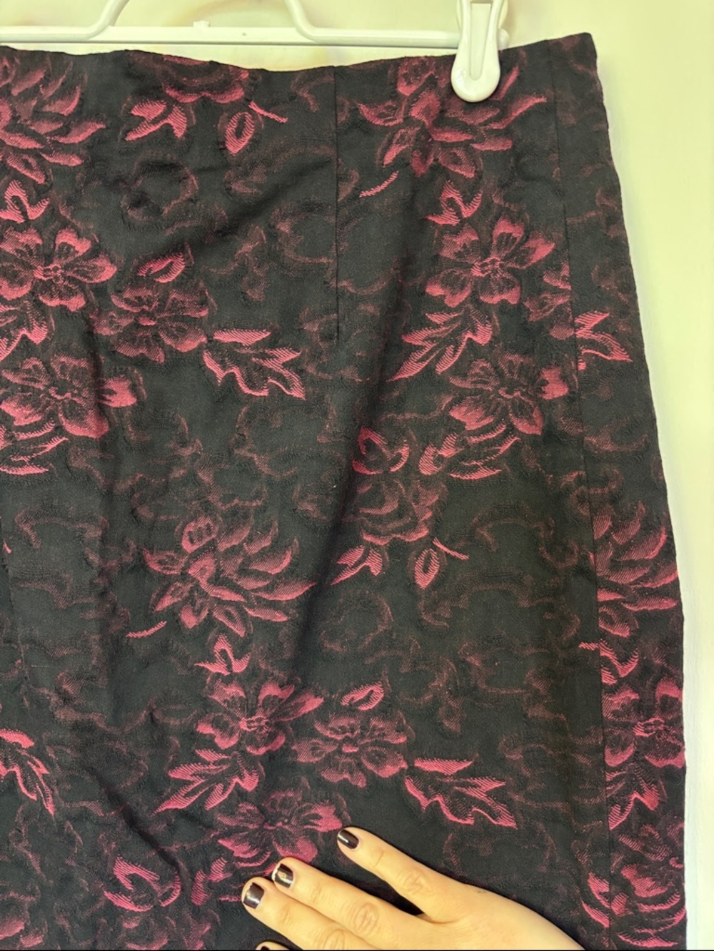 Vintage Joanie Char Mermaid Skirt Size Medium Floral Witchy Theater Trumpet Punk - Picture 3 of 10